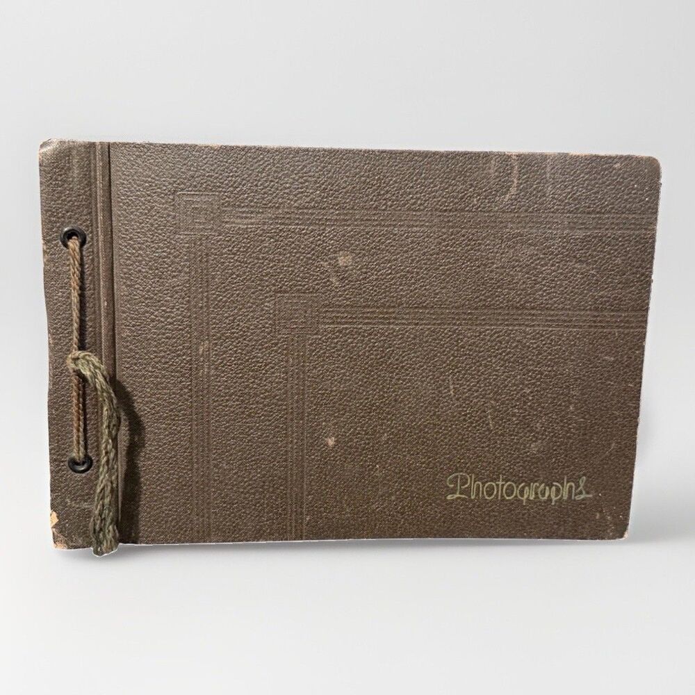 Vintage 1930s 1940s Family Photo Album 100 Original Black White Snapshots
